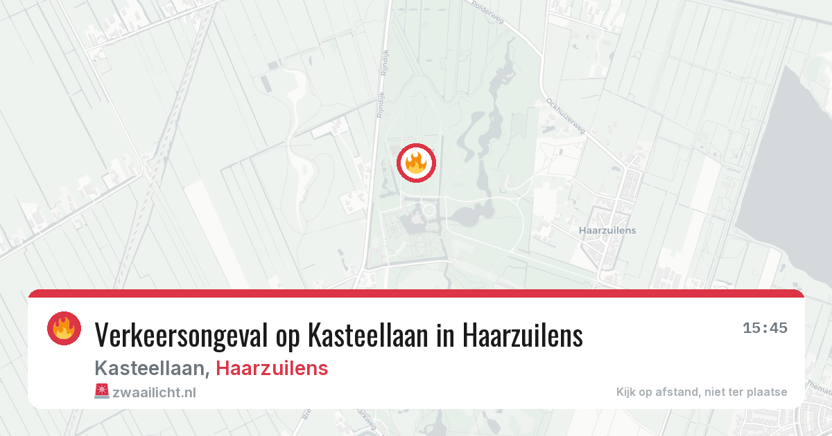 Verkeersongeval op Kasteellaan in Haarzuilens — 7 jun 2026