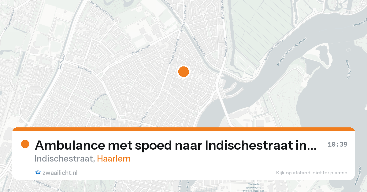 Ambulance met spoed naar Indischestraat in Haarlem — 23 aug 2026