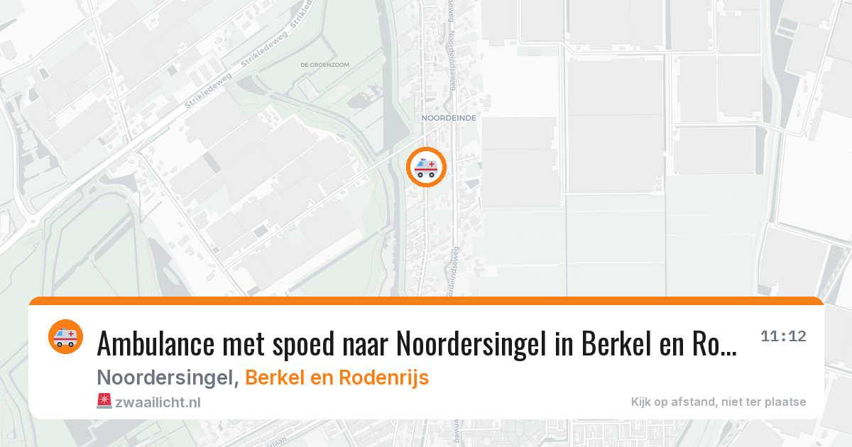 Ambulance met spoed naar Noordersingel in Berkel en Rodenrijs — 12 mei 2026