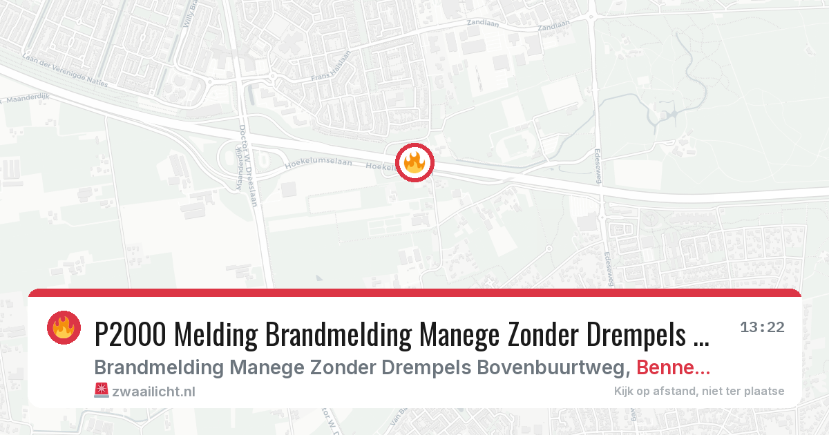 P2000 Melding Brandmelding Manege Zonder Drempels Bovenbuurtweg, Bennekom — 8 feb 2026