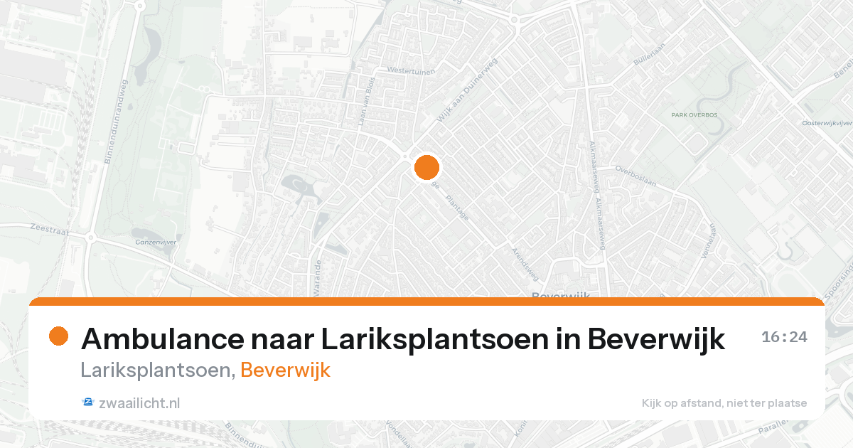 Ambulance naar Lariksplantsoen in Beverwijk — 29 mei 2026
