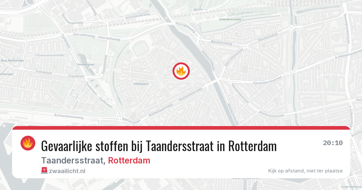 Gevaarlijke stoffen bij Taandersstraat in Rotterdam — 25 jun 2026