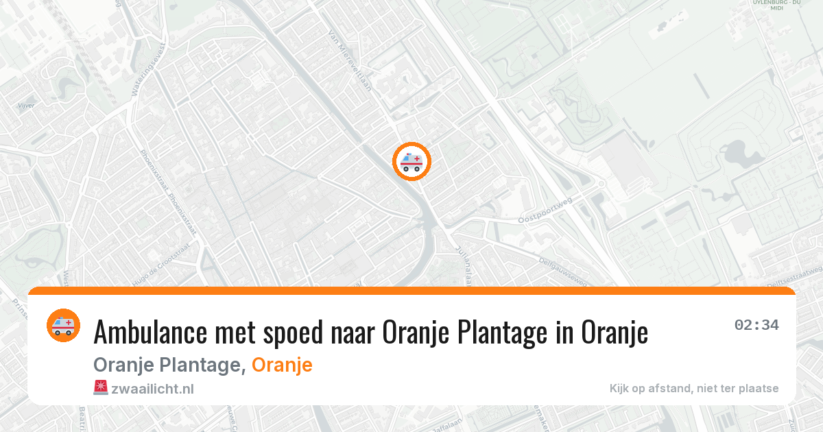 Ambulance met spoed naar Oranje Plantage in Oranje — 8 mei 2026