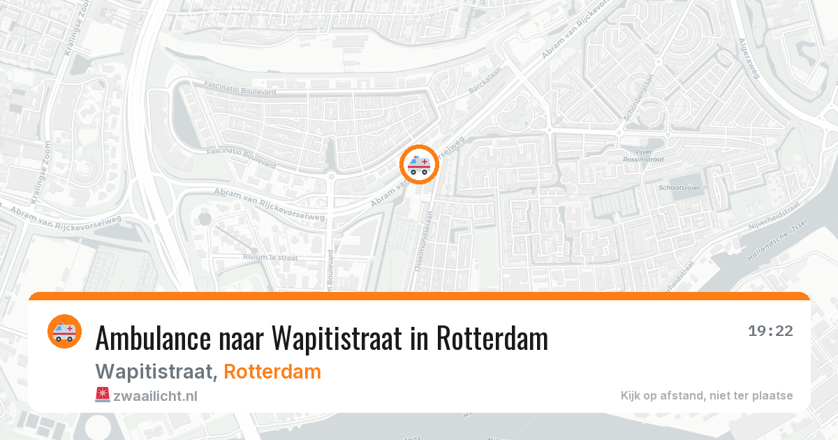 Ambulance naar Wapitistraat in Rotterdam — 23 mei 2026