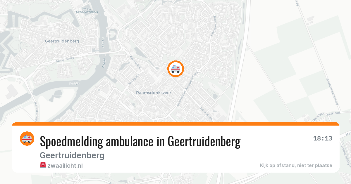 Spoedmelding ambulance in Geertruidenberg — 21 mrt 2026