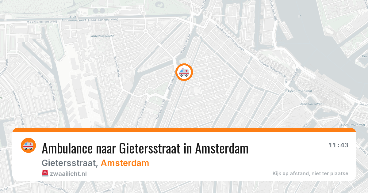 Ambulance naar Gietersstraat in Amsterdam — 23 mei 2026
