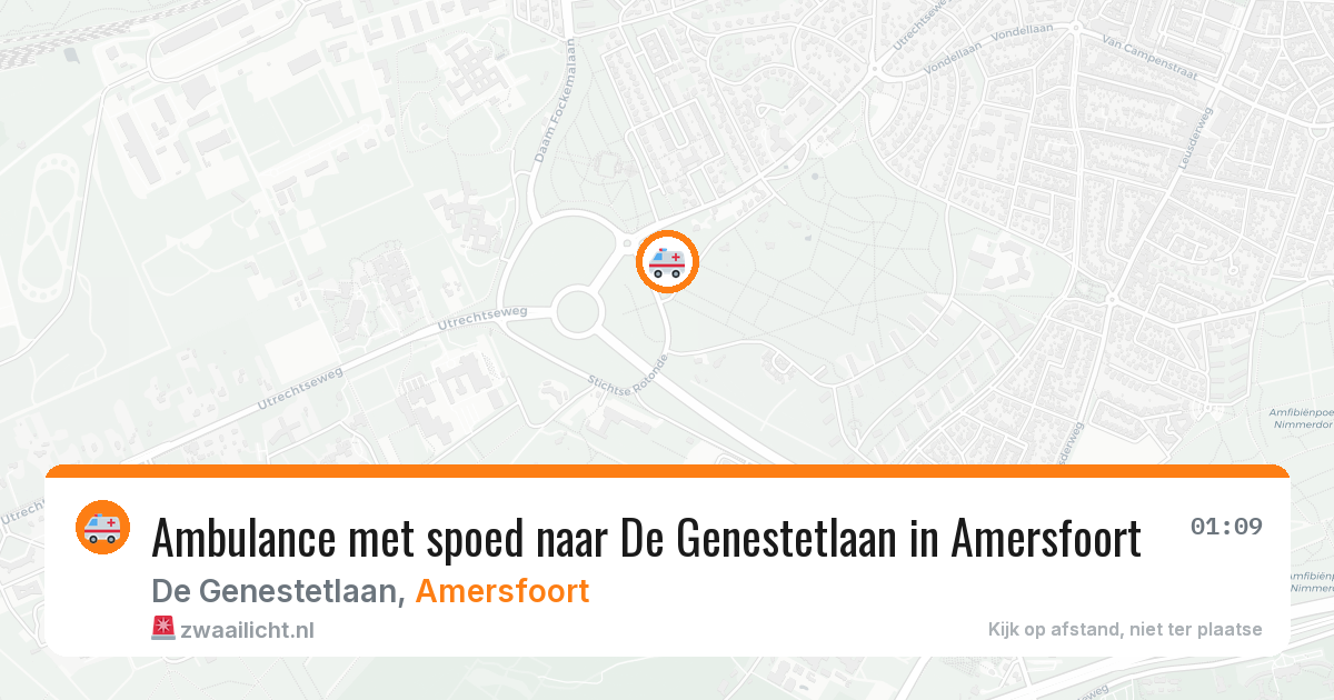 Ambulance met spoed naar De Genestetlaan in Amersfoort — 13 jul 2026