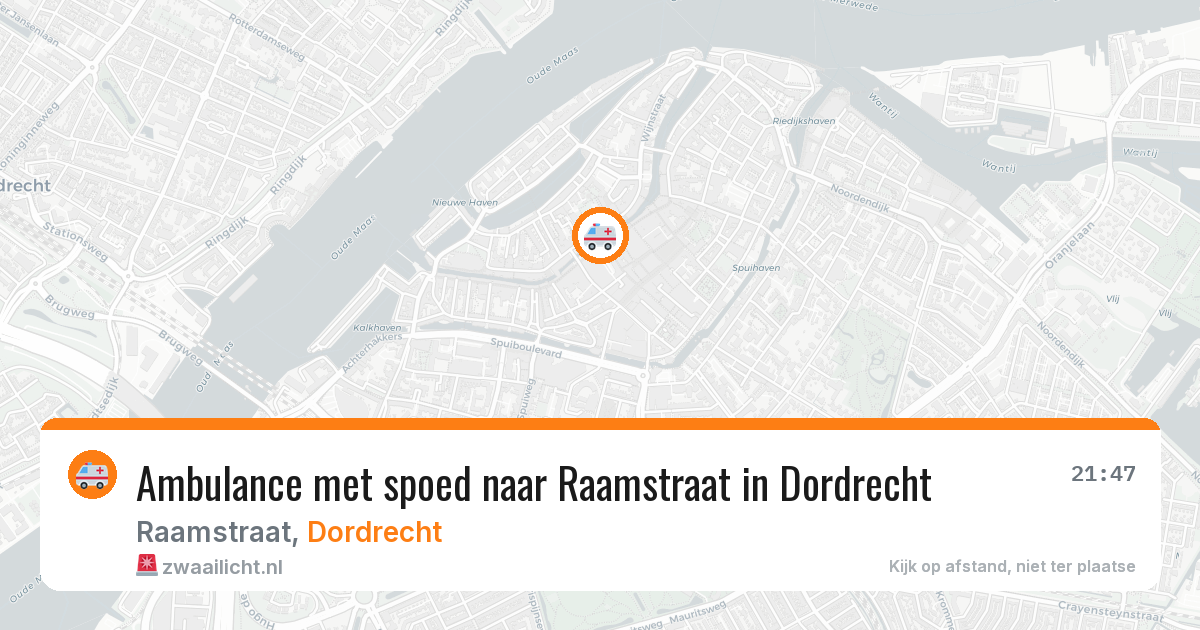 Ambulance met spoed naar Raamstraat in Dordrecht — 11 jul 2026