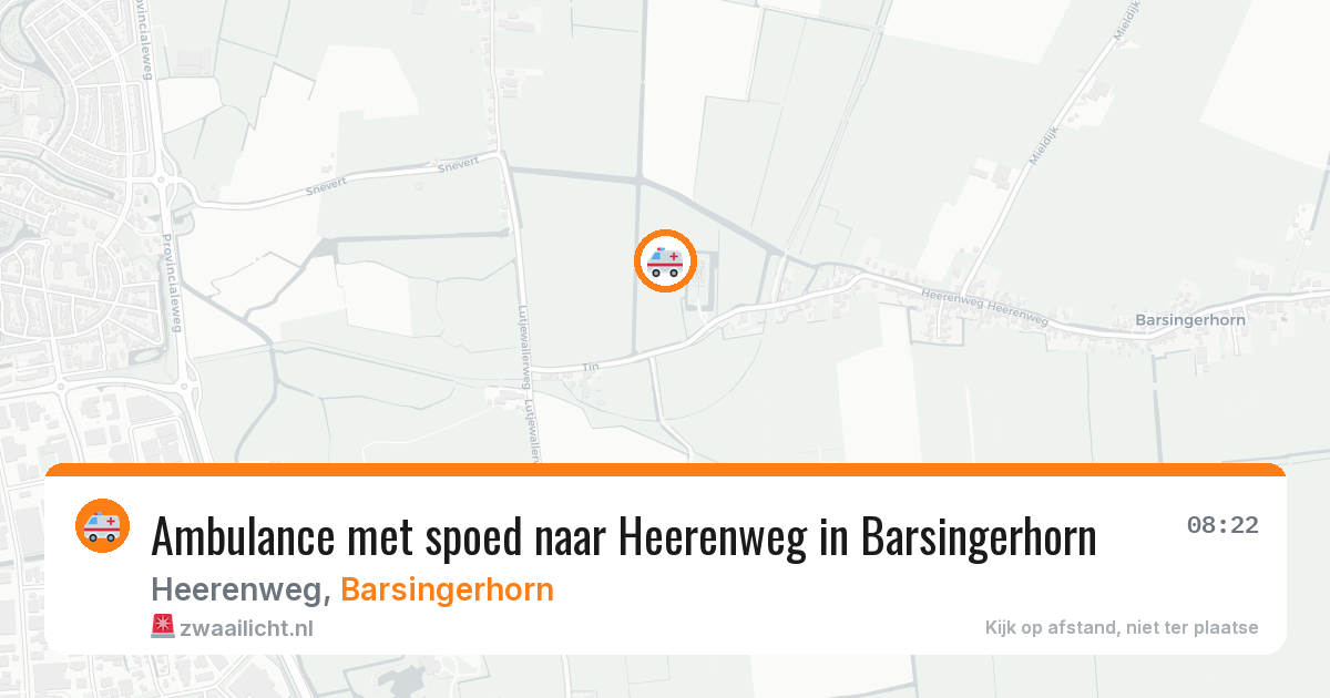 Ambulance met spoed naar Heerenweg in Barsingerhorn — 17 mei 2026