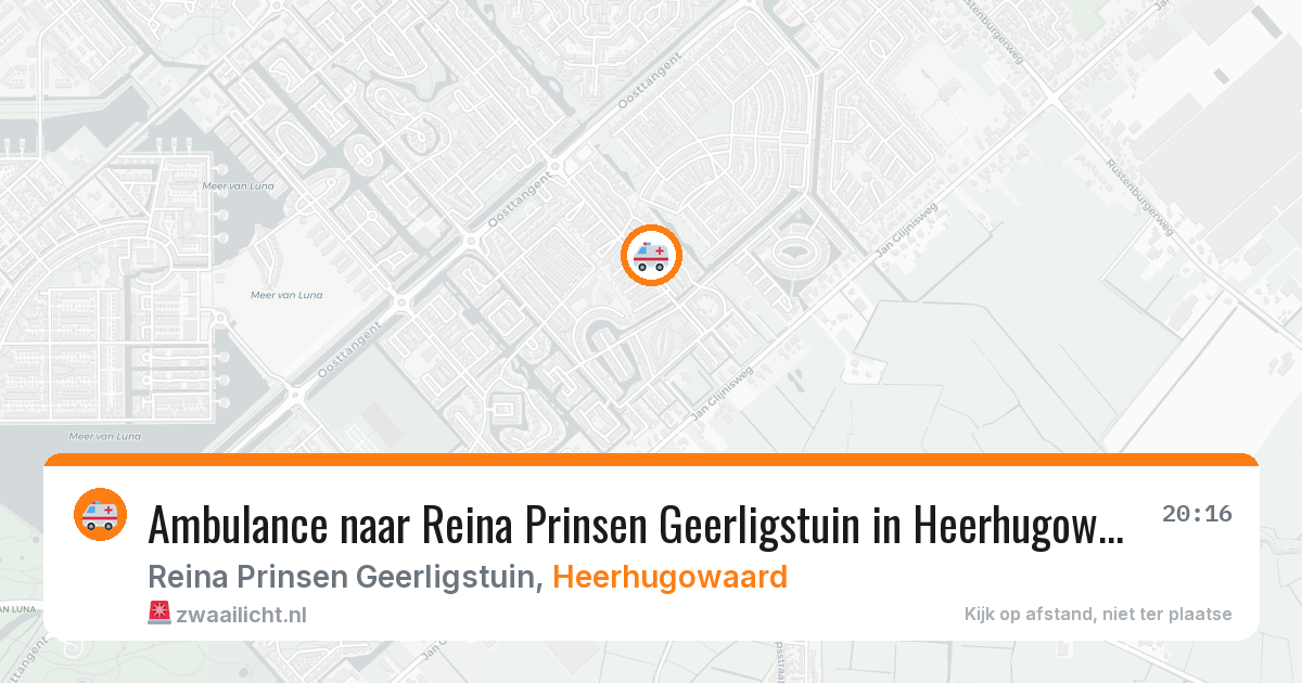 Ambulance naar Reina Prinsen Geerligstuin in Heerhugowaard — 11 aug 2026