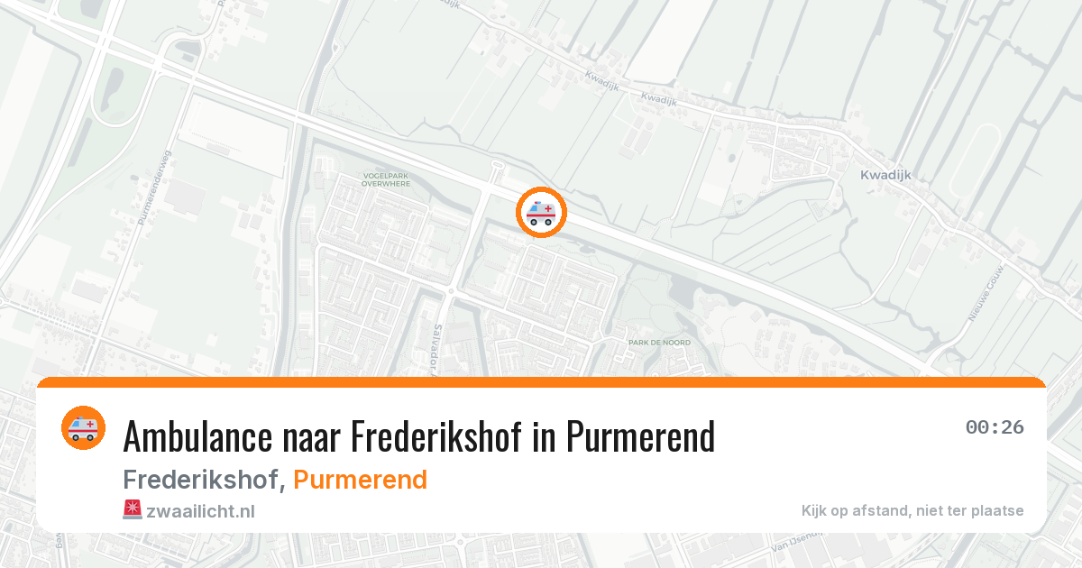 Ambulance naar Frederikshof in Purmerend — 10 aug 2026