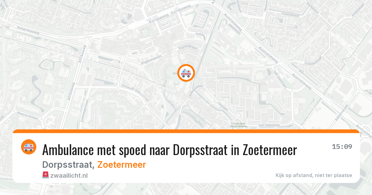 Ambulance met spoed naar Dorpsstraat in Zoetermeer — 1 apr 2026