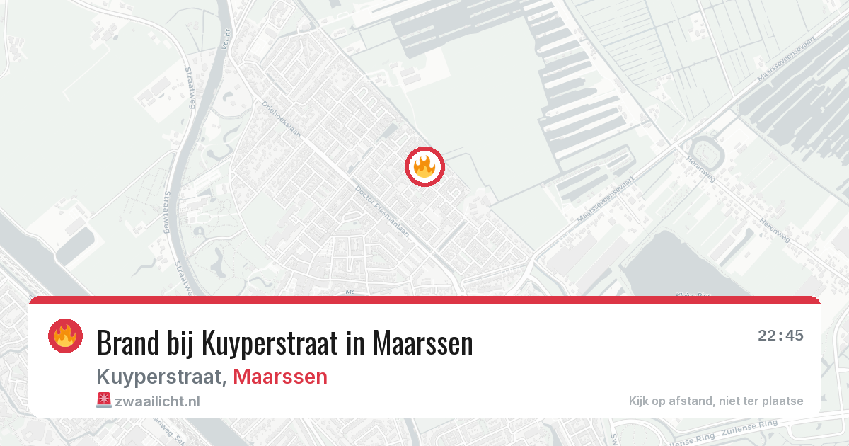 Brand bij Kuyperstraat in Maarssen — 19 jun 2026