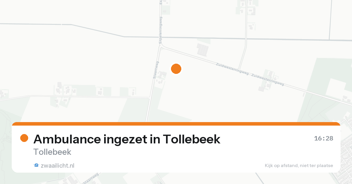 Ambulance ingezet in Tollebeek — 21 aug 2026