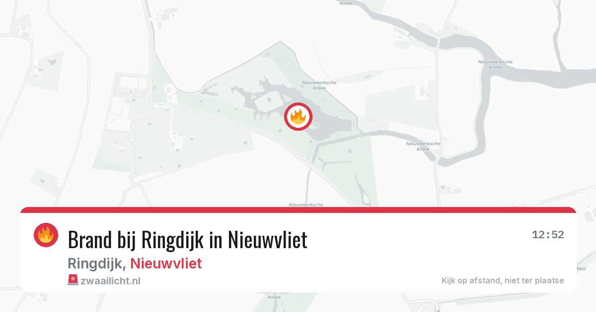 Brand bij Ringdijk in Nieuwvliet — 1 aug 2026