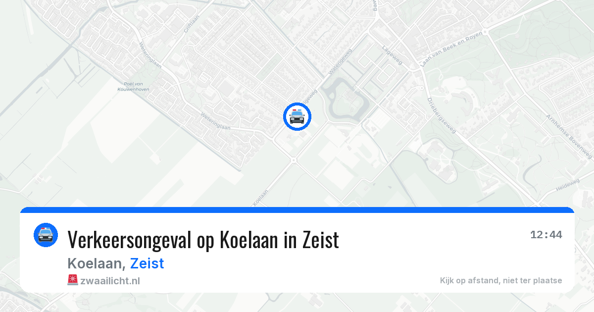Verkeersongeval op Koelaan in Zeist — 15 jun 2026