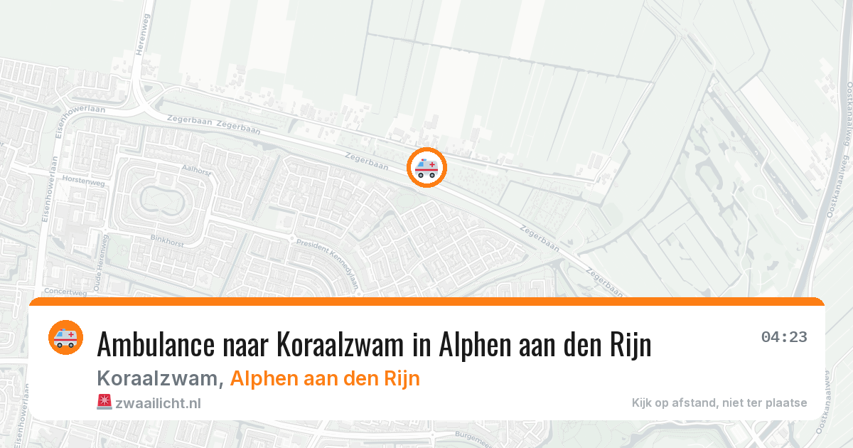 Ambulance naar Koraalzwam in Alphen aan den Rijn — 24 jun 2026