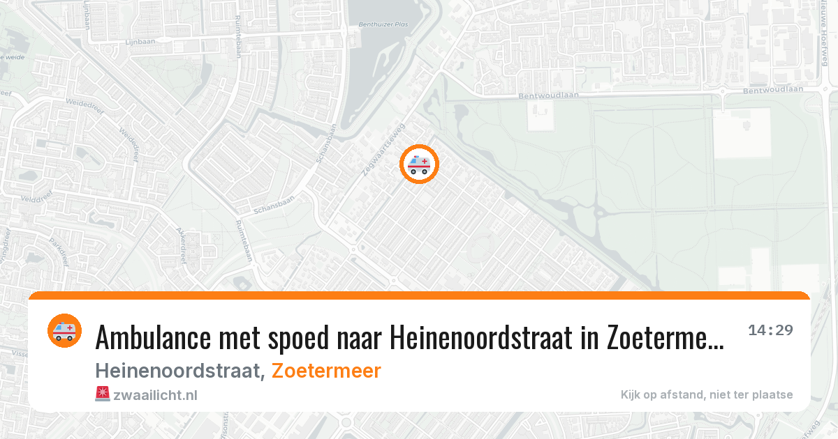 Ambulance met spoed naar Heinenoordstraat in Zoetermeer — 24 jun 2026