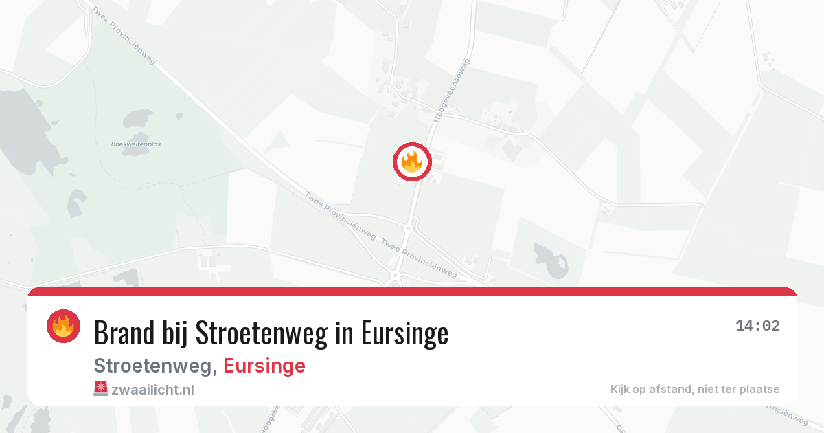 Brand bij Stroetenweg in Eursinge — 3 aug 2026