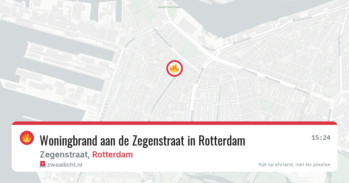Woningbrand aan de Zegenstraat in Rotterdam — 12 jul 2026