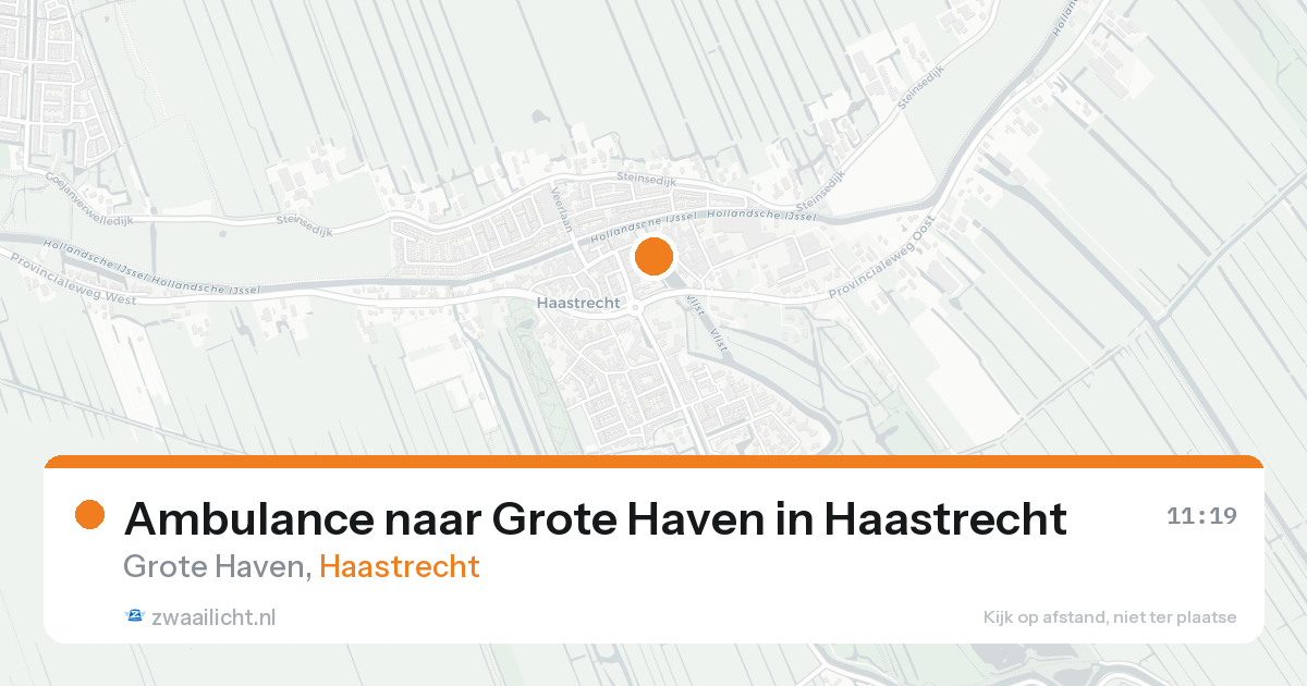 Ambulance naar Grote Haven in Haastrecht — 22 feb 2026