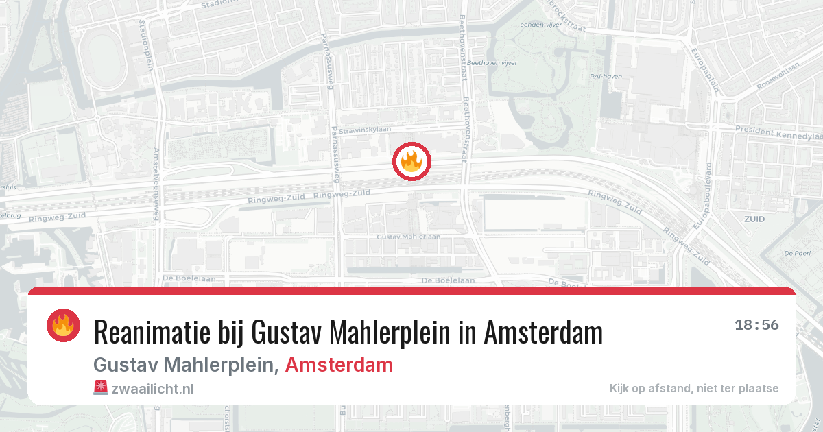 Reanimatie bij Gustav Mahlerplein in Amsterdam — 31 mei 2026