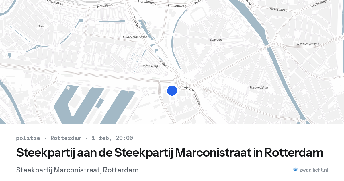 Steekpartij aan de Steekpartij Marconistraat in Rotterdam — 1 feb 2026