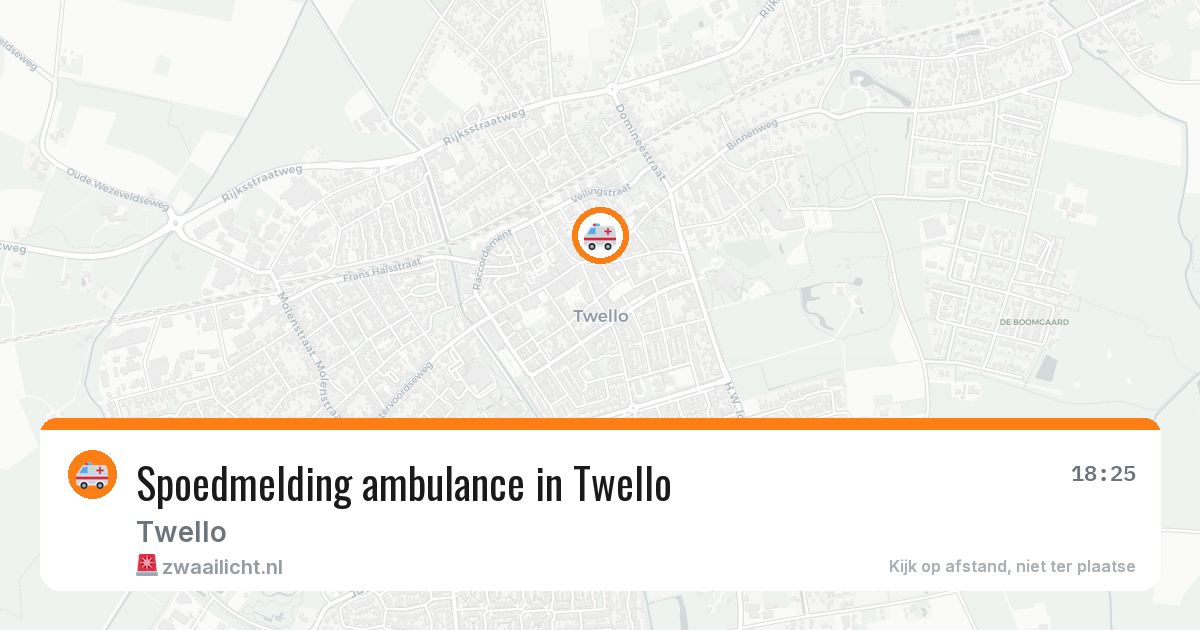 Spoedmelding ambulance in Twello — 2 aug 2026