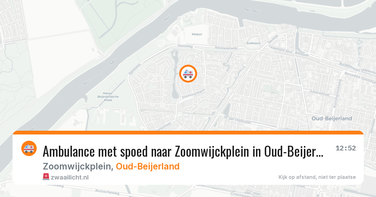 Ambulance met spoed naar Zoomwijckplein in Oud-Beijerland — 10 feb 2026