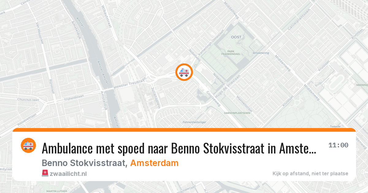 Ambulance met spoed naar Benno Stokvisstraat in Amsterdam — 11 jun 2026