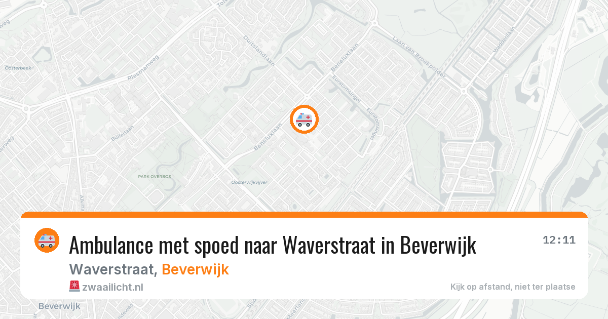 Ambulance met spoed naar Waverstraat in Beverwijk — 29 jul 2026