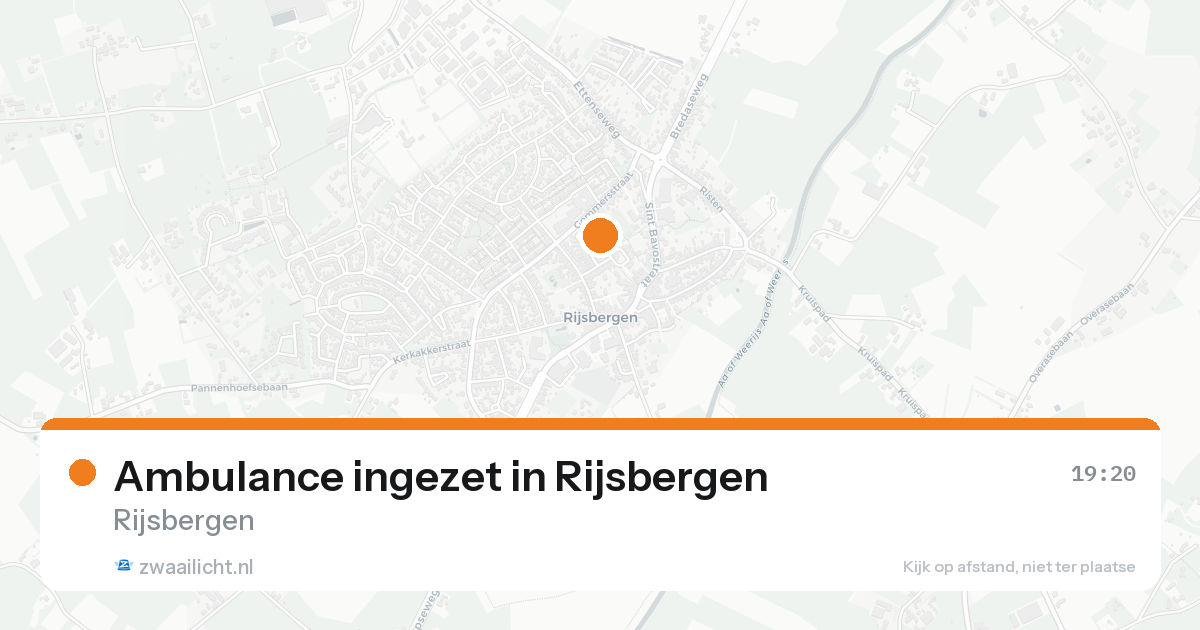 Ambulance ingezet in Rijsbergen — 3 jun 2026