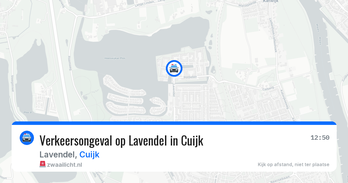 Verkeersongeval op Lavendel in Cuijk — 21 apr 2026