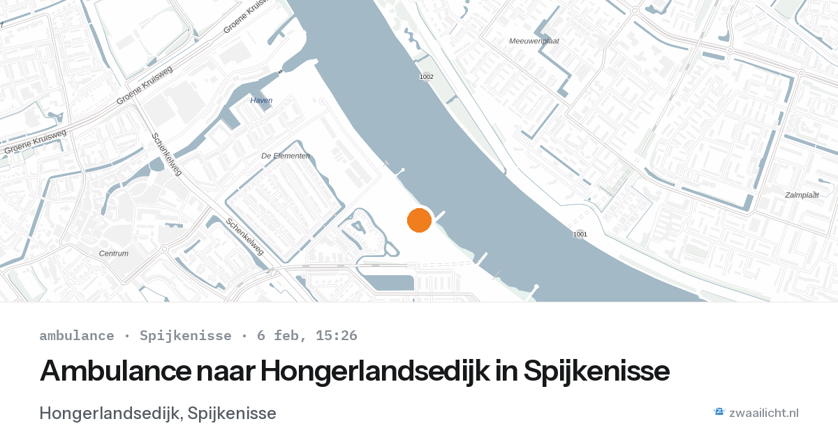 Ambulance naar Hongerlandsedijk in Spijkenisse — 6 feb 2026