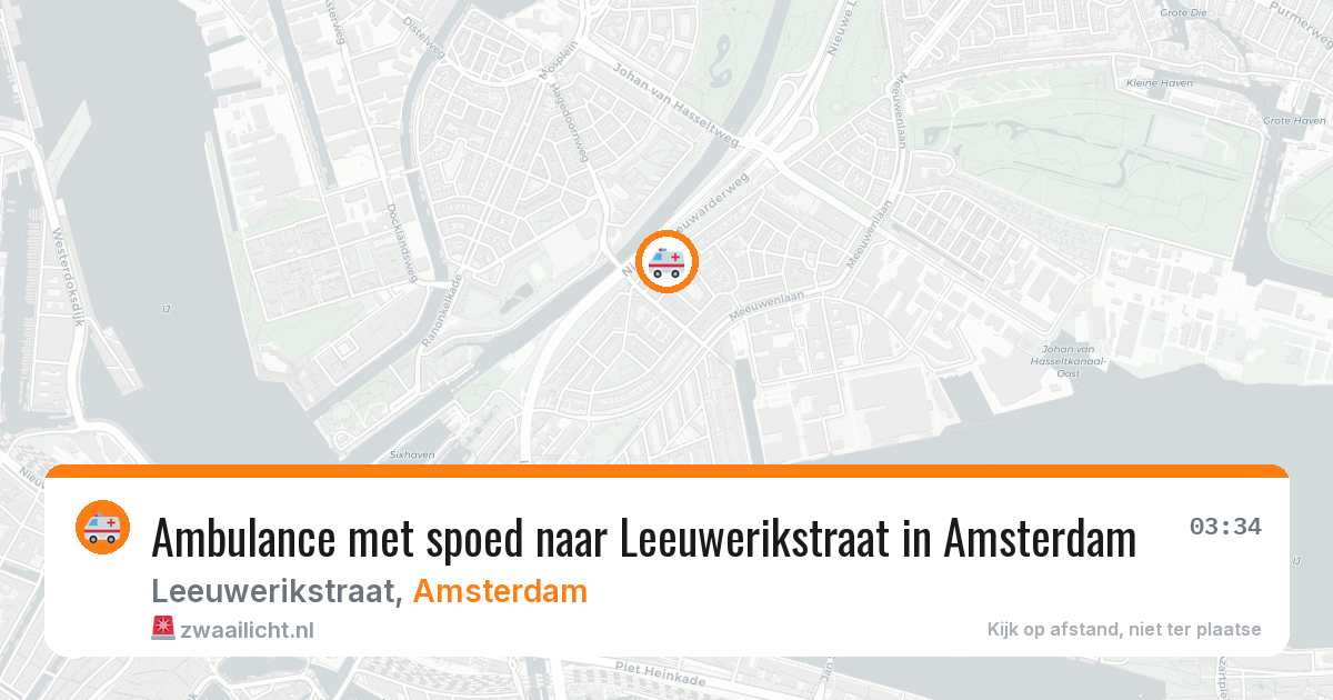 Ambulance met spoed naar Leeuwerikstraat in Amsterdam — 13 apr 2026