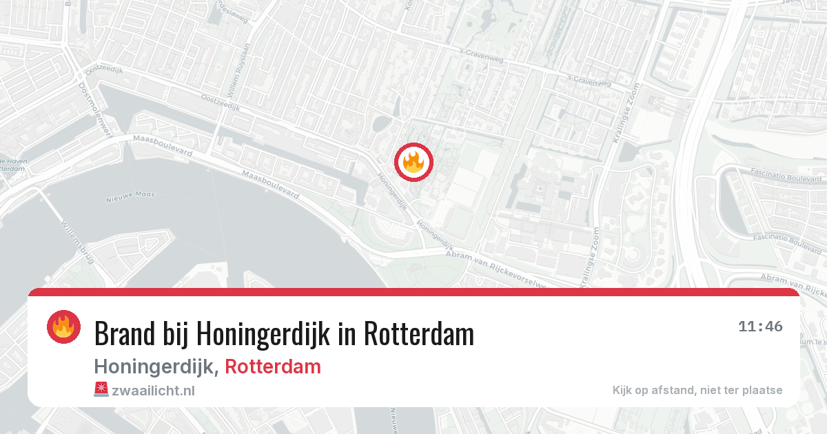 Brand bij Honingerdijk in Rotterdam — 6 aug 2026