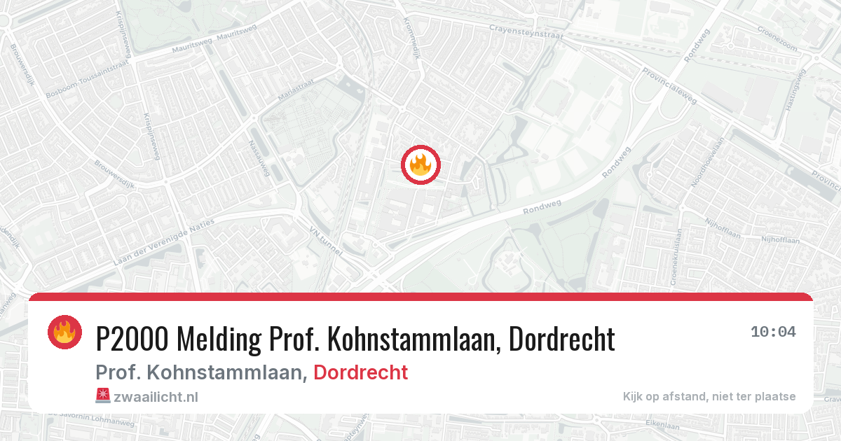 P2000 Melding Prof. Kohnstammlaan, Dordrecht — 17 jun 2026