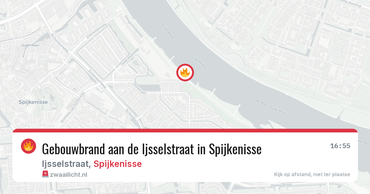 Gebouwbrand aan de Ijsselstraat in Spijkenisse — 1 jul 2026