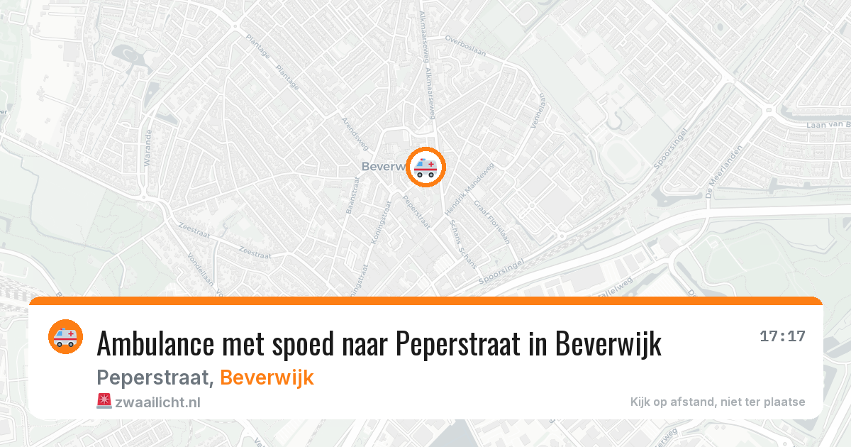Ambulance met spoed naar Peperstraat in Beverwijk — 17 jan 2026