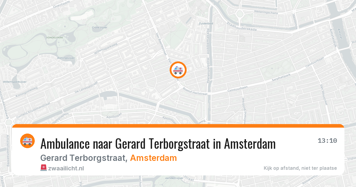 Ambulance naar Gerard Terborgstraat in Amsterdam — 10 mei 2026