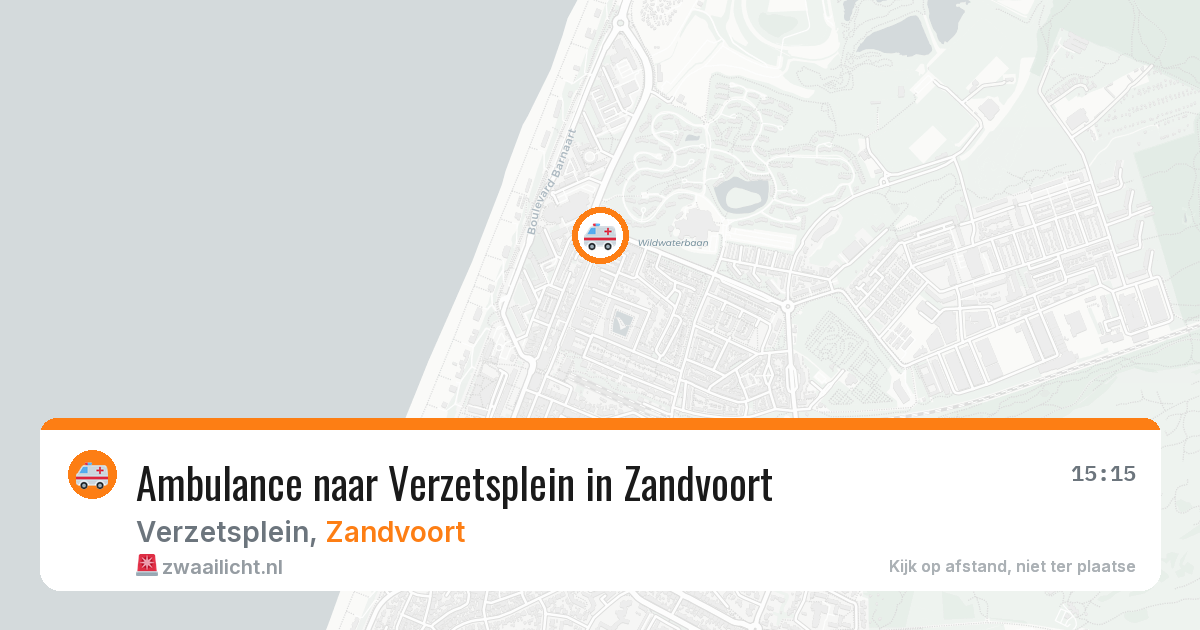 Ambulance naar Verzetsplein in Zandvoort — 30 jul 2026