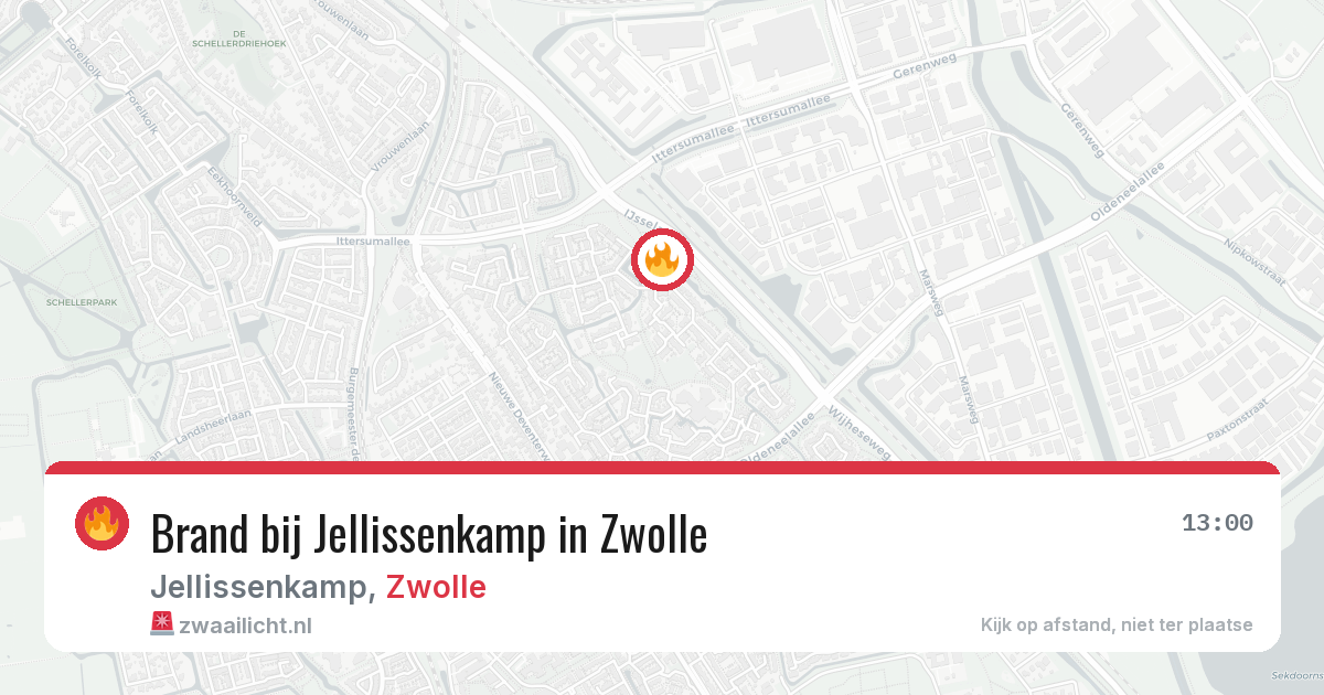 Brand bij Jellissenkamp in Zwolle — 21 jun 2026