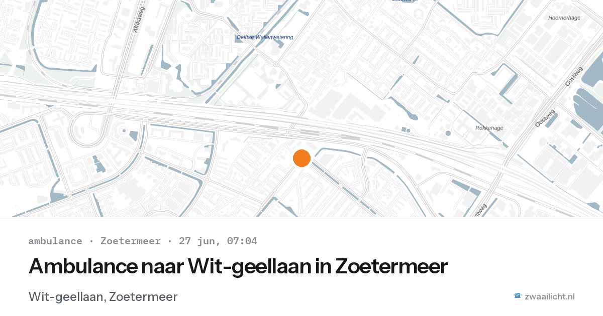 Ambulance naar Wit-geellaan in Zoetermeer — 27 jun 2026