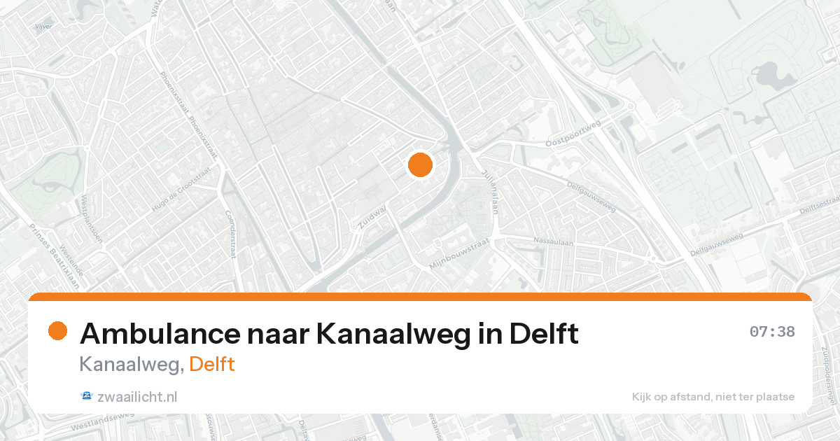 Ambulance naar Kanaalweg in Delft — 22 aug 2026