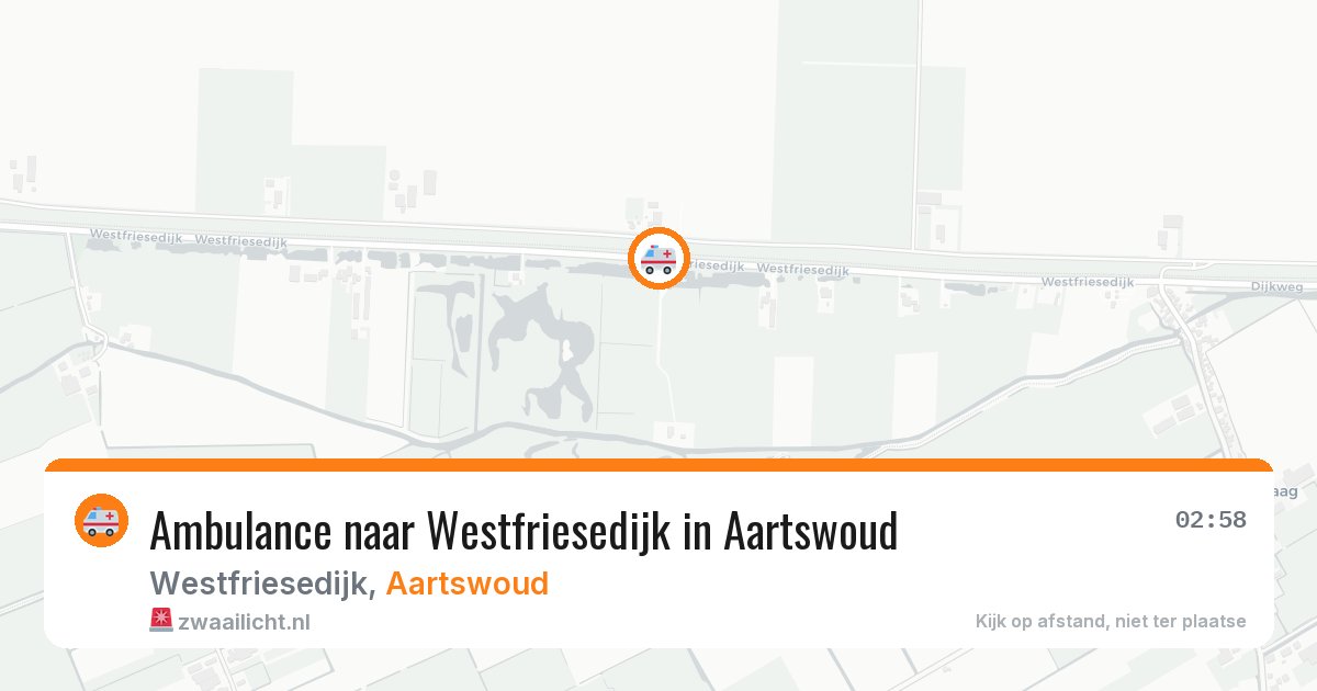 Ambulance naar Westfriesedijk in Aartswoud — 29 jan 2026