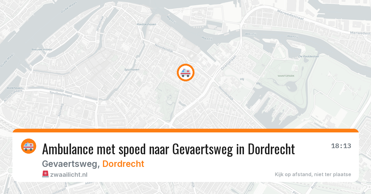 Ambulance met spoed naar Gevaertsweg in Dordrecht — 30 mrt 2026
