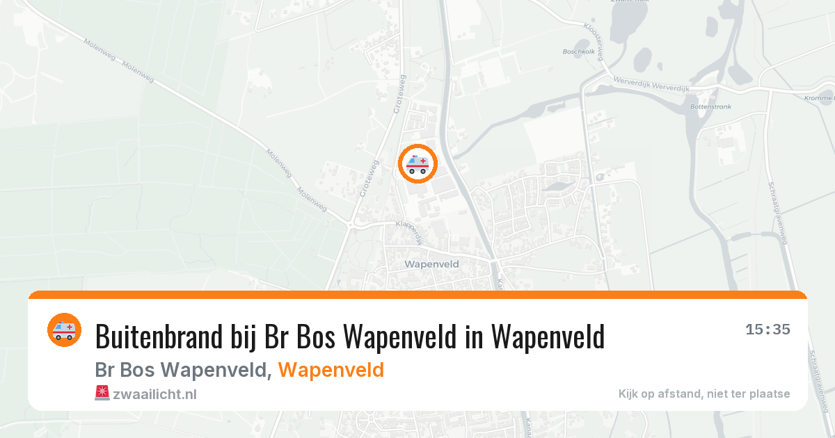 Buitenbrand bij Br Bos Wapenveld in Wapenveld — 6 aug 2026