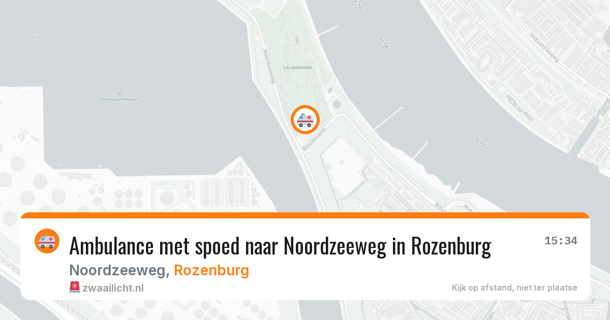 Ambulance met spoed naar Noordzeeweg in Rozenburg — 9 mei 2026