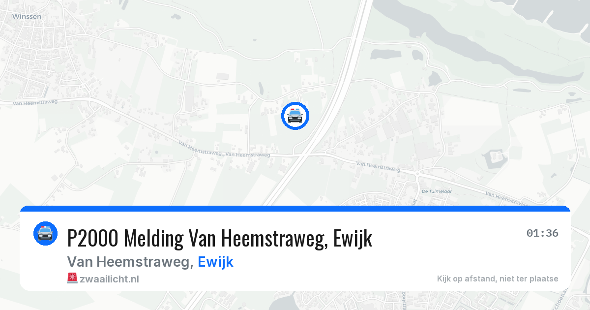 P2000 Melding Van Heemstraweg, Ewijk — 20 jun 2026