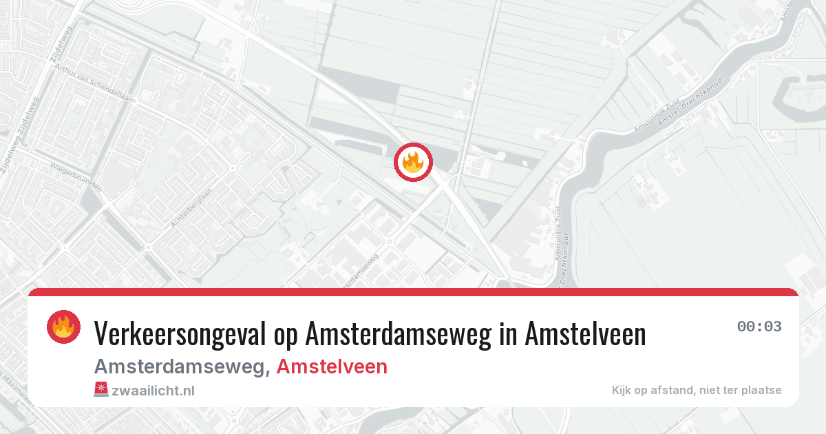 Verkeersongeval op Amsterdamseweg in Amstelveen — 3 jul 2026